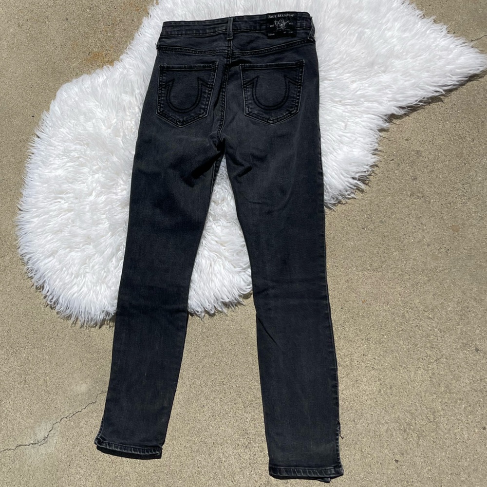 True Religion Halle High Rise super Skinny Black Jean. 26” waist 26” inseam. - Picture 2 of 9